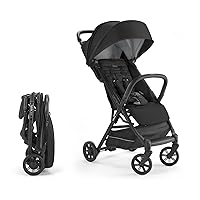 Inglesina Quid Stroller, Puma Black - Compact, Airplane Travel Stroller for Babies & Toddlers 3 Months to 50 lbs - Lightweight - Easy to Open - BPA Free