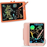 KOKODI LCD Writing Tablet, 10 Inch Colorful Toddler Doodle Board Drawing Tablet, Erasable Reusable Electronic Drawing Pads, Educational and Learning Toy for 3-6 Years Old Boy and Girls