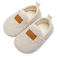 L-RUN Toddler Boys Girls House Slippers Indoor Home Shoes Warm Socks for Kids