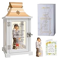 Mr and Mrs Wedding Gifts Lantern Unique Wedding Gifts for Couple 2024, Newlyweds, Just Married Decorations Husband and Wife Figurine Lantern