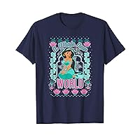 Disney Aladdin Christmas Jasmine A Whole New World Sweater T-Shirt