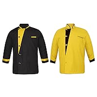 Smart Working Men'S Chef Jacket Light Wieght Multi-Colour Chef Coat Pack of 2 (XS-6XL, 10 Colors)