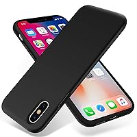 iPhone Xs Max Case,Ultra Slim Fit iPhone Case Liquid Silicone Gel Cover with Full Body Protection Anti-Scratch Shockproof Case Compatible with iPhone Xs Max, [Upgraded Version] (Black)