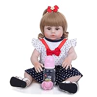 Reborn Baby Dolls, Realistic Newborn Baby Dolls, 19 Inch Lifelike Handmade Silicone Doll, Baby Soft Skin Realistic, Birthday Gift Set for Kids Age 3 +