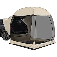 EighteenTek SUV Car Tent Pop Up Camping Outdoor Travel Screen House Room Shelter Mesh Walls Attachment Not Waterproof 7’x7’x7.2’H