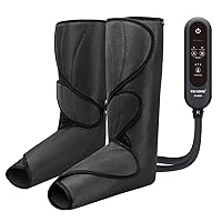 Leg Air Massager for Circulation and Relaxation Foot and Calf Massage with Handheld Controller 3 Intensities 2 Modes (with 2 Extensions)- FSA HSA Eligible