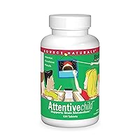 Source Naturals Attentive Child - Healthy Cognitive Nutrients for Active Children - Improved Focus & Attention with DMAE, Magnesium, Zinc & Grape Seed Extract - 120 Tablets