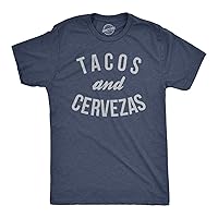 Crazy Dog Mens T Shirt Tacos and Cervezas Funny Beer Drinking Humor Shirts Cool Tee