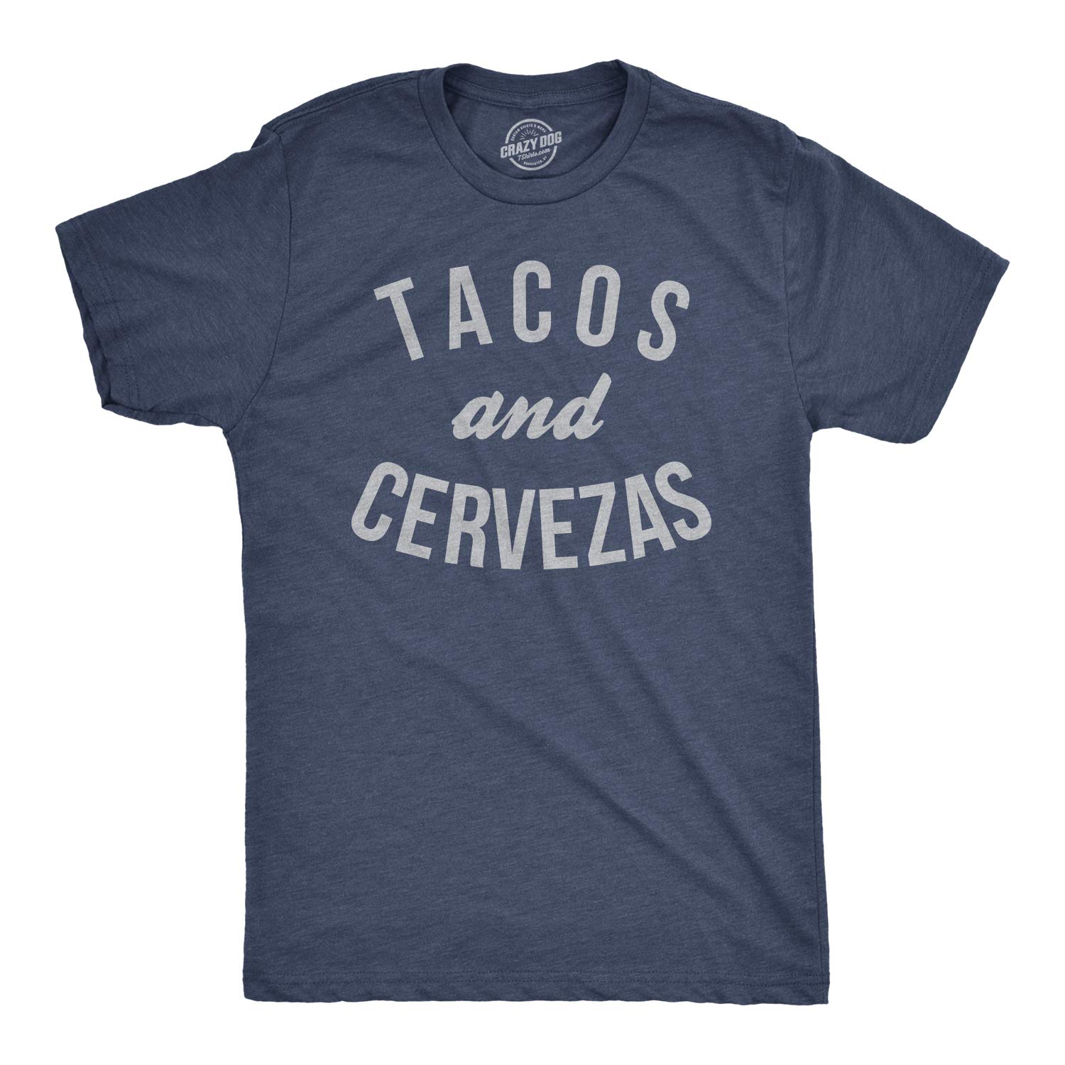Mens Tacos and Cervezas Funny T Shirt for Vacation Sarcastic Humor Graphic Top