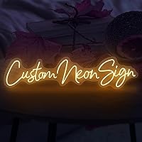 Custom Neon Signs,Personalized Large LED Neon Signs for Wall Decor Bedroom Wedding Birthday Gift Party Bar Shop Logo Decorations Personalized Name Neon Lights Hallweem Decor(Optional 3 Lines)