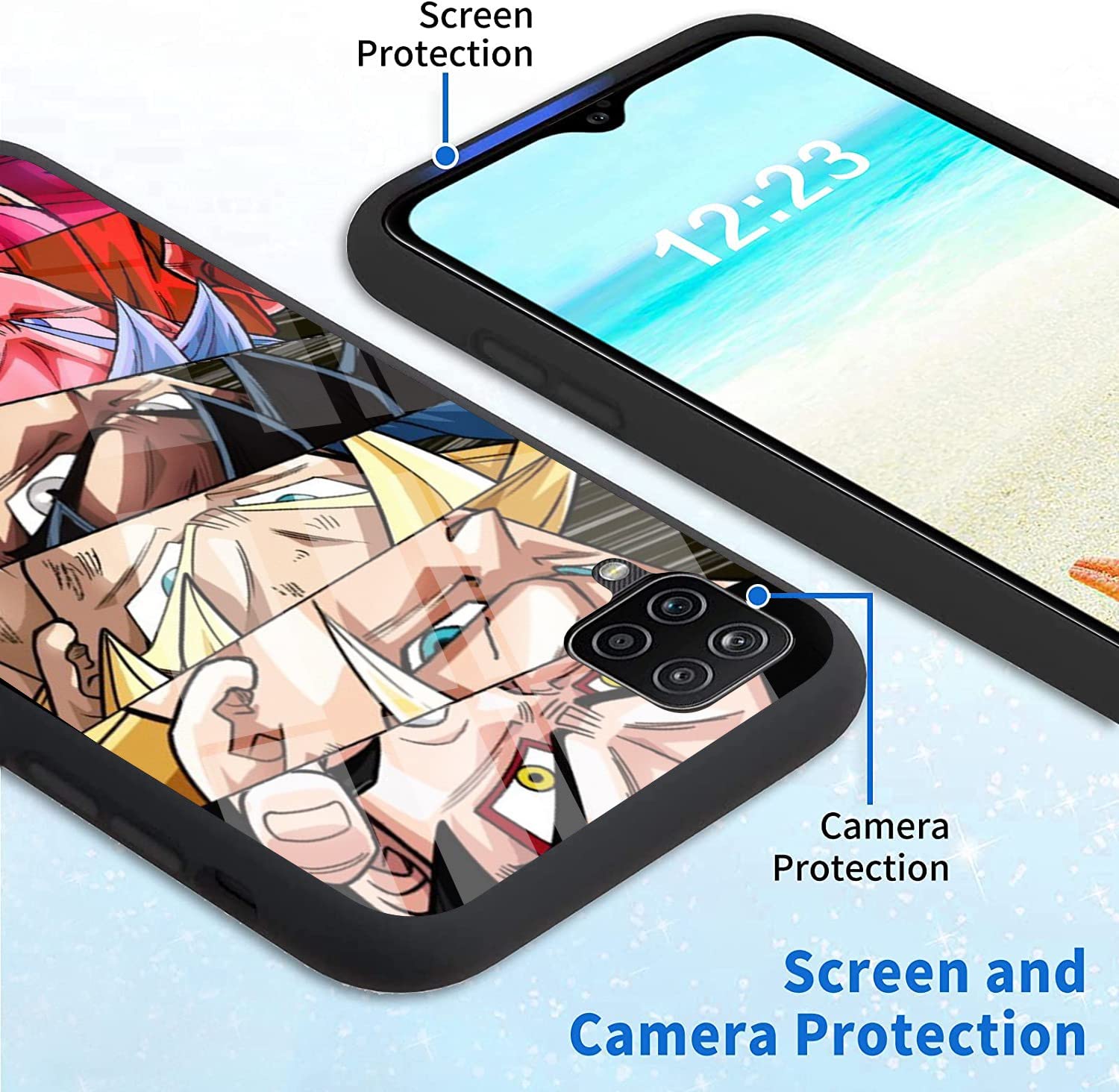 ZIMENG CHEN Compatible with Samsung Galaxy A12 Case,Anime Cartoons 07 Protection Case for Men & Girls, Soft Silicone TPU+Stylish Design Pattern Back Shock Protective Case for Galaxy A12 5G, 6.5''
