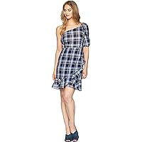 Donna Morgan Women's One Shoulder Fit and Flare Dress