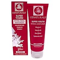 Face Moisturizer Retinol Cream - Super Youth Anti Aging Facial Moisturizer For Men And Women With Vitamin C, B5, Shea Butter, and Hyaluronic Acid - Day & Night Skin Firming Cream - 4 FL OZ
