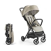 Inglesina Quid Stroller, Alpaca Beige - Compact, Airplane Travel Stroller for Babies & Toddlers 3 Months to 50 lbs - Lightweight - Easy to Open - BPA Free