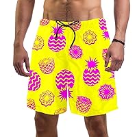 Tropical Fruits Mens Swim Trunks Quick Dry Swim Shorts Swimwear Bathing Suits