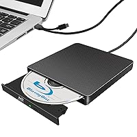 External Blu ray Drive BD Player Read/Write Portable Blu-ray Drive Burner USB 3.0 and Type-C DVD Burner 3D Bluray Drive Compatible with/Win10/ Mac OS External blu-ray Drives blu ray Burner
