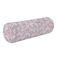 Bolster Pillow Cotton Pink Rose Floral Valentine's Day Orthopedic Neck Roll Pillow 5.5