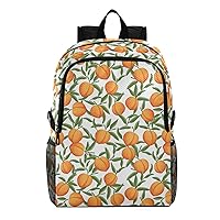 ALAZA Whole Peaches with Green Leaves Lightweight Packable Foldable Travel Backpack