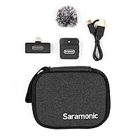 Saramonic Blink 100 B5 Ultra-Portable Clip-On Wireless Mic System w/USB-C Receiver for iPhone 15, Android, Newer iPads & Computers