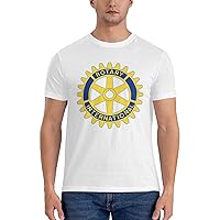 Rotary-International Cotton Mans Soft Shirts Short-Sleeved Tee