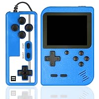 Hikonia Handheld Game Console,Portable Retro Video Game Console with 500 Classical Games,3.0 Inches Screen,1020mAh Rechargeable Battery,Support for TV & Two Players,Gift for Kids & Adult(Blue)