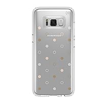 Speck Products Presidio Clear + Print Cell Phone Case for Samsung Galaxy S8 Plus -DiscoDots Gold/Clear