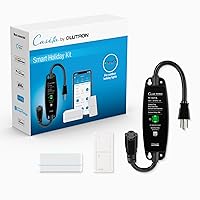 Caséta Outdoor Smart Plug On/Off Switch Holiday Light Starter Kit with Smart Hub and Pico Remote | Compatible with Alexa, Google Assistant, Ring, Apple Home | for String Lights and Inflatables