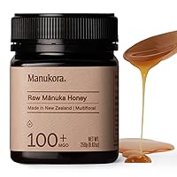 Manukora Raw Manuka Honey, MGO 100+, New Zealand Honey, Non-GMO, Traceable from Hive to Hand, Daily Wellness Support - 250g (8.82 Oz)