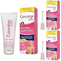 Conceive Plus Fertility Lubricant (TTC) Trying to Conceive Couples Bundle, 2.5oz and 16 Pre-Filled Lubricant Applicators…