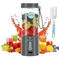 COKUNST 18 Oz Personal Size Blender with Rechargeable Type-C and 6 Blades for Shakes and Smoothies .Fruit Veggie Juicer Mini Powerful Portable Blender Cup for Travel Sports Kitchen