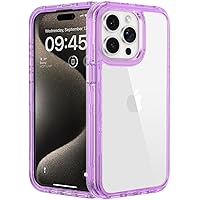 ORIbox for iPhone 15 Pro Max Case Purple, Tri-Layer Perimeter for More Protection,3-in -1 Transparent Anti-Fall Case for iPhone 15 Pro Max Phone Case,6.7 inch, Purple