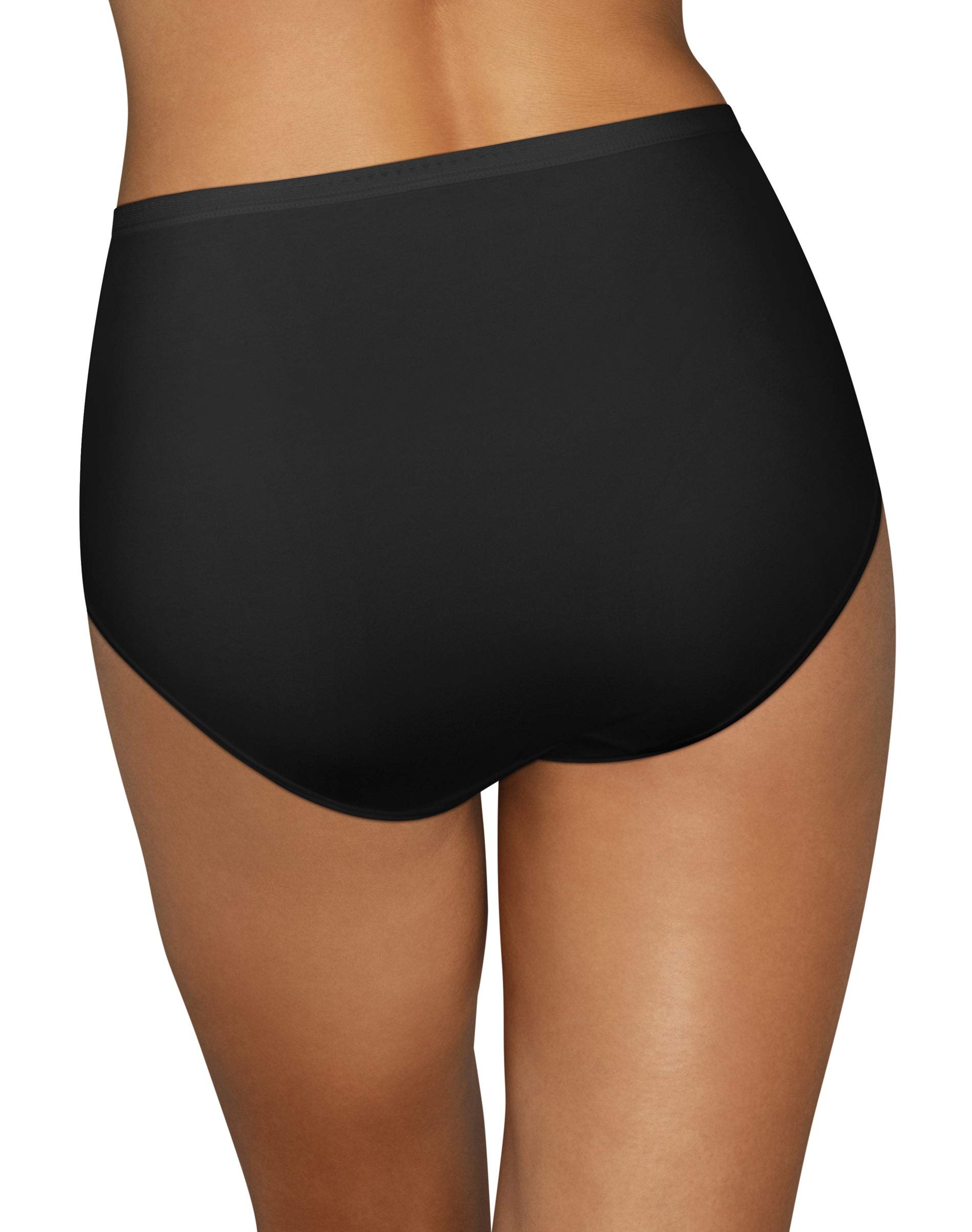 Hanes womens High-waisted Briefs Panties Pack, Lightweight Moisture-wicking Underwear, 6-pack