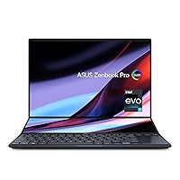 Zenbook Pro 14 Duo OLED 14.5” 2.8K OLED Touch, 120Hz Refresh Rate, ScreenPad Plus, Intel Evo Platform, i7-12700H CPU, 32GB RAM, 1TB SSD, Windows 11 Home, Tech Black, UX8402ZA-DB76T