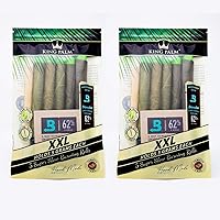 King Palm KING XXL Size Natural Pre Wrap Palm Leafs (2 PACKS OF 5, 10 ROLLS TOTAL) Pre Rolled Cones - All Natural Cones - Corn Husk Filter - Preroll Cones - Prerolled cones with Filter - Organic Cones