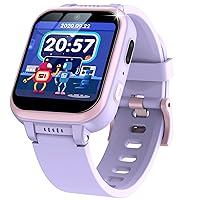 JUSUTEK Children's Smart Watch, 1.54 inch Screen, Children's Edition Multi-functional Watch, Take Pictures, Recording, Pedometer, Music Player, Small Games, Alarm Clock, 750 mAh Battery, Double