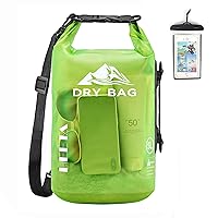 HEETA Waterproof Dry Bag for Women Men, 5L/10L/20L/30L/40L Roll Top Lightweight Dry Storage Bag Backpack with Phone Case for Travel, Swimming, Boating, Kayaking, Camping and Beach