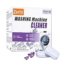 Lavender-Scented Washing Machine Deep Cleaner Tablets for All Front and Top Load Machines, with Descaling and Stain-Removing Power (1 Count (Pack of 36))