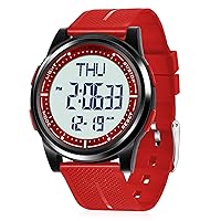 Beeasy Digital Watch Waterproof with Stopwatch Alarm Countdown Dual Time Ultra Thin Super Wide Angle Display Digital Wristwatches for Men Women