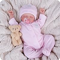 Reborn Baby Dolls 18 Inch Realistic Newborn Girls Lifelike Weighted Reborn Dolls with Feeding Kit Gift for Kids Age 3 4 5 6 7+