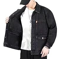 Men's Rugged Wear Unlined Denim Jacket Casual Canvas Cotton Jacket Lightweight Military Utility Jacket