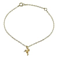Sterling Silver Humming Bird Charm Anklet