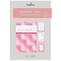 DaySpring - Special Mom on Mother’s Day – 4 Design Assortment with Scripture – 12 Pink Mother’s Day Boxed Cards & Envelopes (J7582)
