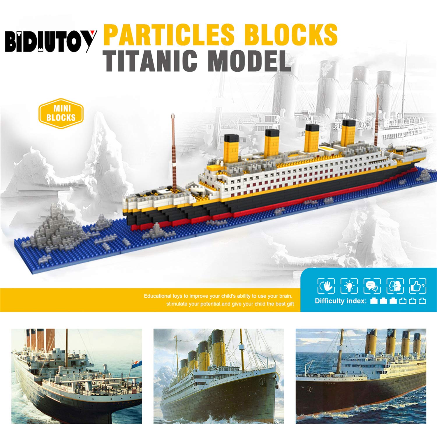Mua BIDIUTOY Titanic Ship Model Building Block Set, 3D Puzzle Sets DIY  Educational Toys, Bricks Toy-with 1860Pcs Micro Mini Blocks, Ideal Gift for  Kids & Adults trên Amazon Mỹ chính hãng 2023 |