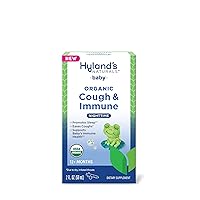 Hyland's Naturals Baby Organic Cough & Immune with Agave, Elderberry & Pomegranate - Soothes Cough and Cold, & Supports Immunity - Nighttime - 2 Fl. Oz.