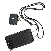 Bocasal A Stylish Crossbody Wallet Case for iPhone 7/8 Plus + A Slim Leather Case for AirPods Pro