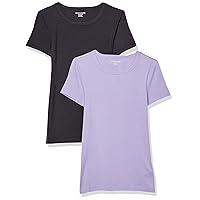 Amazon Essentials Women's Slim-Fit Short-Sleeve Crewneck T-Shirt, Pack of 2