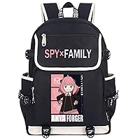 Anime SPY×FAMILY Laptop Backpack with USB Charging Port Anya Rucksack with Printed Backpack for Men Women Twilight Graphic Travel Yor Backpack