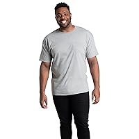 Fruit of the Loom Men's Tall Eversoft Cotton Short Sleeve T Shirts, Breathable & Moisture Wicking with Odor Control, Mineral Grey Heather, XX-Large Big