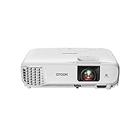 Epson Home Cinema 880 3-chip 3LCD 1080p Projector, 3300 lumens Color and White Brightness, Streaming and Home Theater, Built-in Speaker, Auto Picture Skew, 16,000:1 Contrast, HDMI 2.0, White