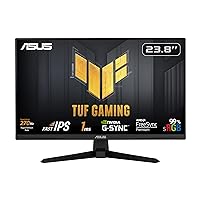 ASUS TUF Gaming 23.8” 1080P Monitor (VG249QM1A) - Full HD, Fast IPS, 270Hz, 1ms, Extreme Low Motion Blur, Speakers, 99% sRGB, G-Sync Compatible/FreeSync Premium, DisplayPort, HDMI,BLACK